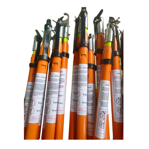 Triangle Fiberglass Telescopic Hot Stick Orange